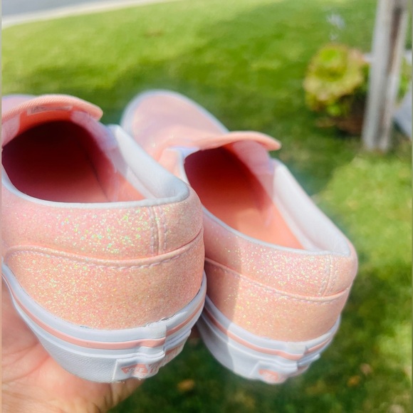 Vans Slip-On Kids 'Glitter - Apricot Nectar size 2.5 Vans - Picture 6 of 11